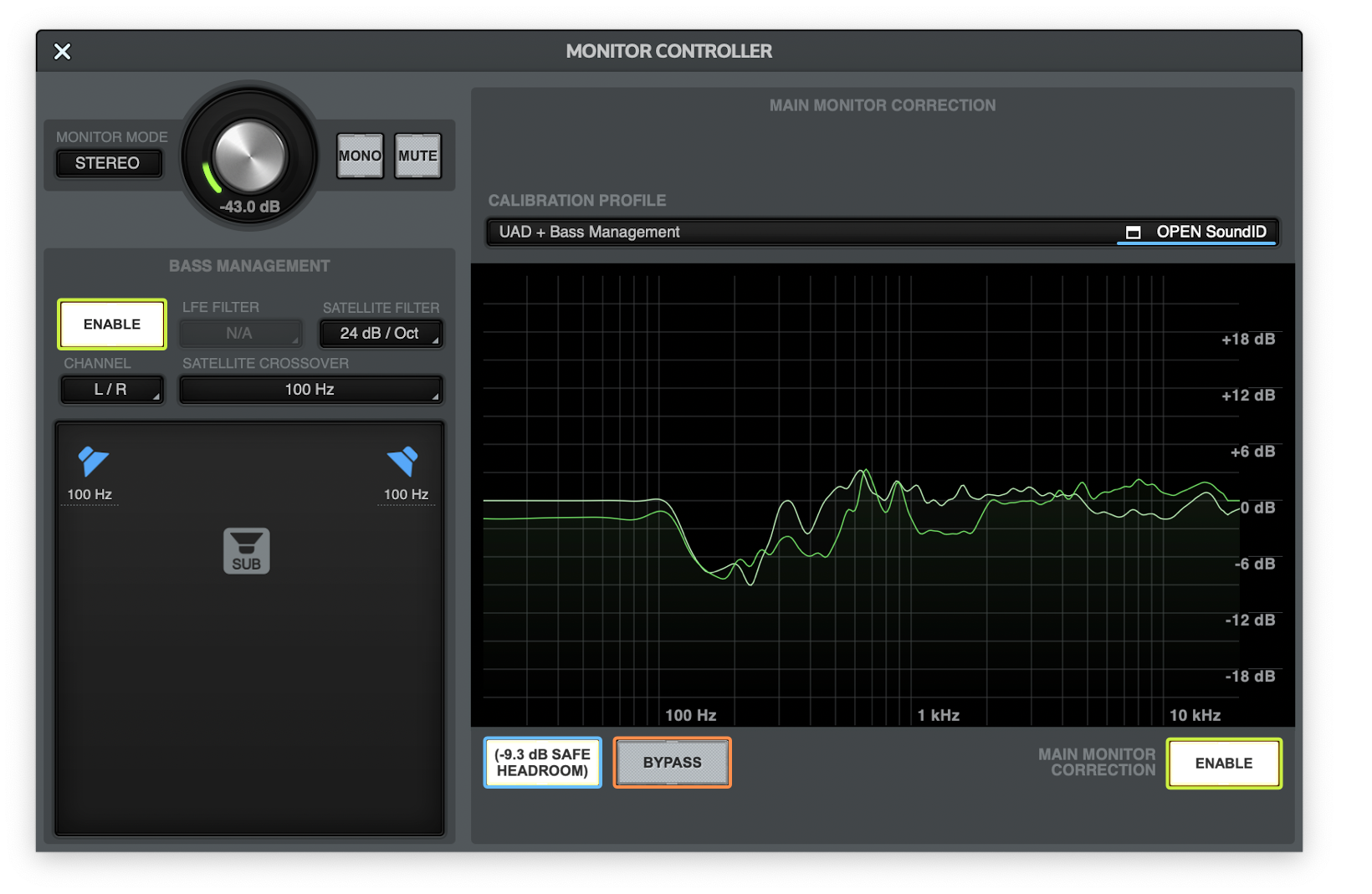 [UAD] Monitor Correction - speaker profile