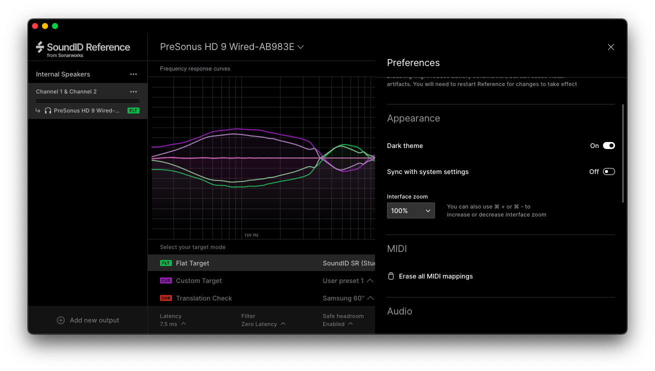 Resizing, zooming, and compact view in the standalone app – Sonarworks ...