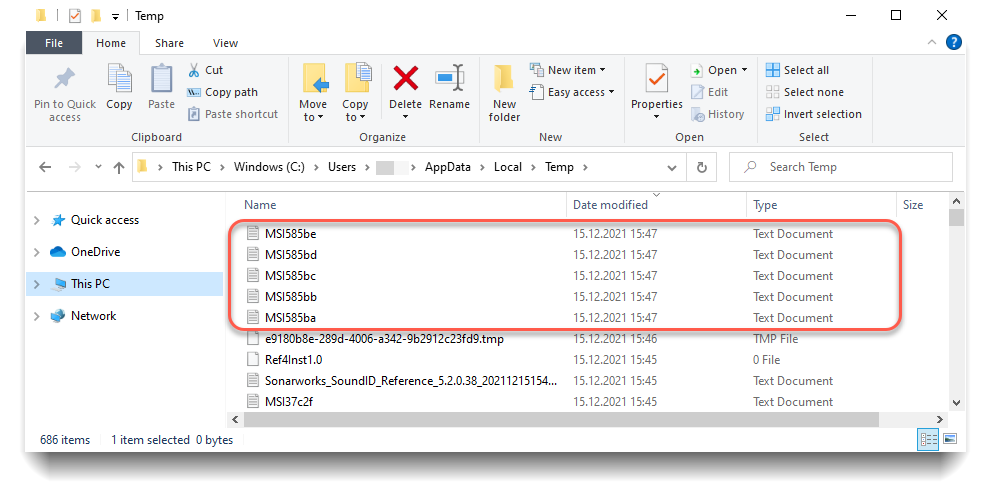 Installation log files for windows sonarworks support